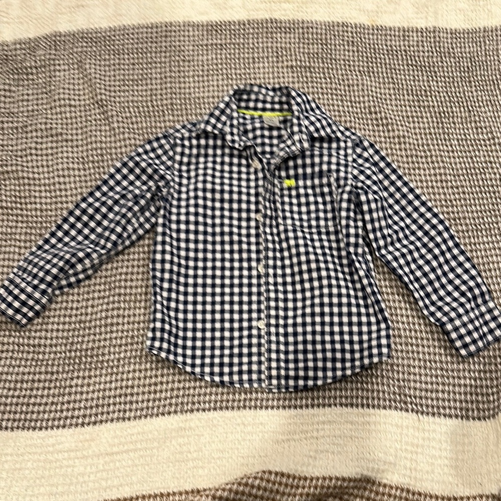 Kids Checkered Shirt - Blue and White